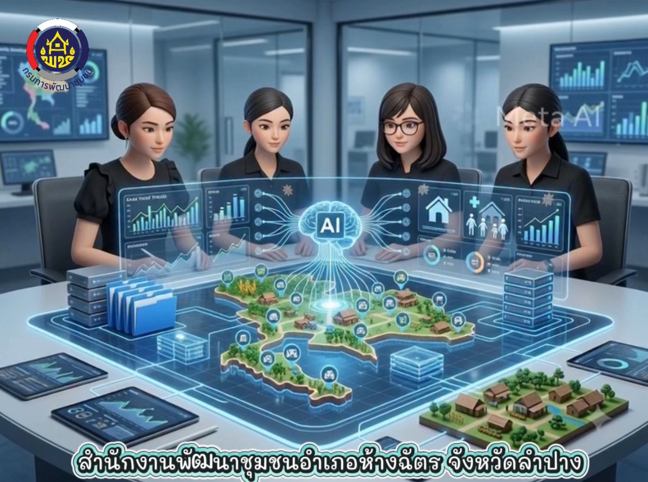 พช.ห้างฉัตร ประชาสัมพันธ์ระบบ CDD AI  ผู้ช่วยพัฒนากร บริการอัจฉริยะ เพื่อการพัฒนาชุมชน